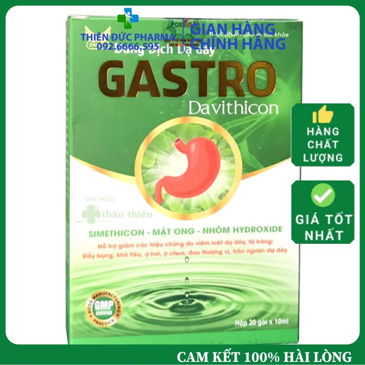 Dung Dịch Dạ Dày Gastro Davitthicon Giảm Ợ Chua Trào Ngược Dạ Dày