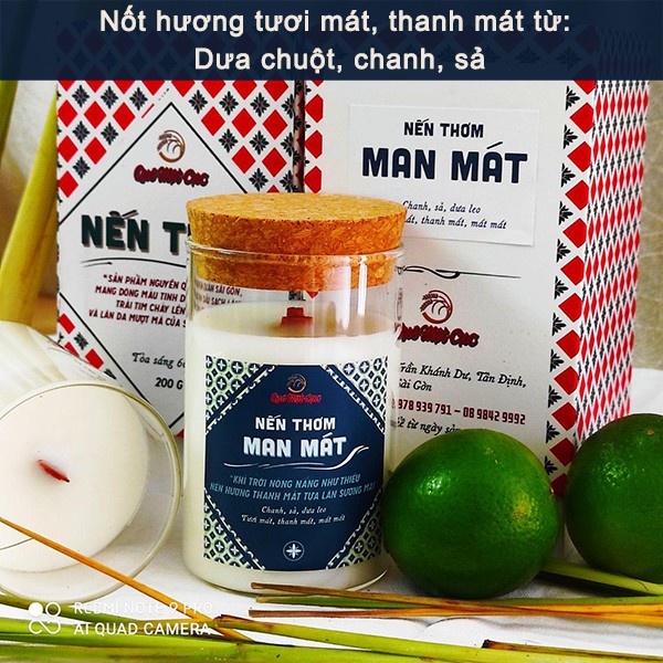 Nến thơm phòng cao cấp, thư giãn, trang trí Nến thơm đẹp tinh dầu thiên nhiên xuất khẩu bấc gỗ QUÊ MỘT CỤC 200g