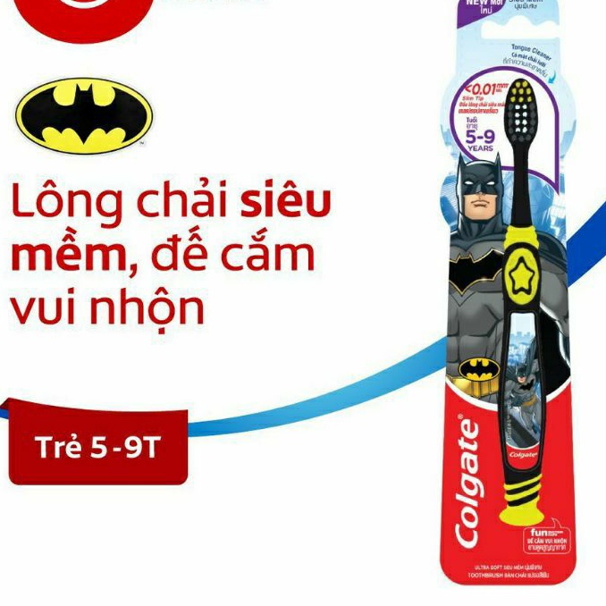 Bàn chải đánh răng trẻ em Colgate Batman(từ 5 tuổi-9 tuổi )