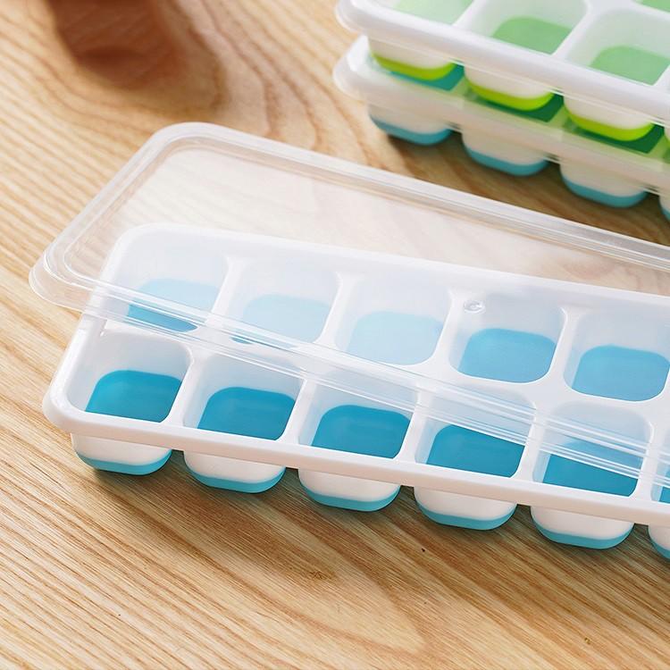 Khay làm đá silicon 14 ô có nắp đậy Có Thể Làm Khuông Rau Câu, Làm Bánh Tiện Lợi
