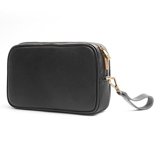 VÍ DA CẦM TAY , CLUTH DA BÒ SAFFIANO LUX 688 đen