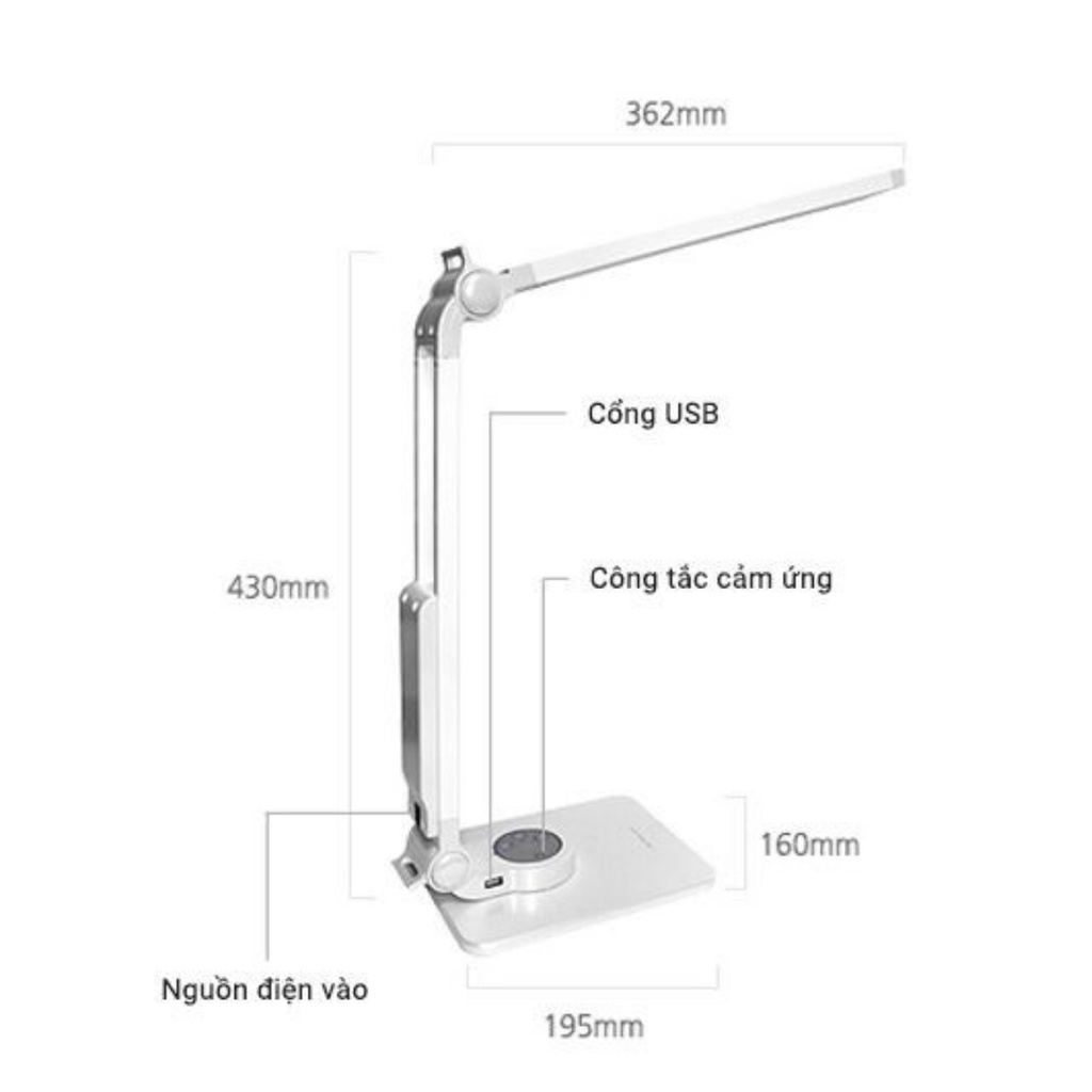 Đèn bàn làm việc cao cấp LED Prism Touchan Model 5400 nhập khẩu Hàn Quốc, BH 3 năm- chống cận, chống chói lóa