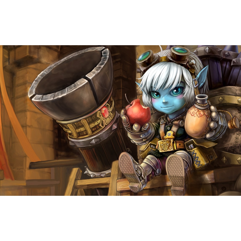 Poster A3, A4, A5 dán tường League of Legends, decal trang trí có keo TRISTANA - Mẫu 1, nhận in theo yêu cầu