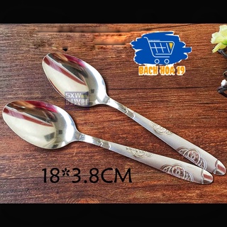 Thìa inox cán dài hoa phong cách hàn quốc
