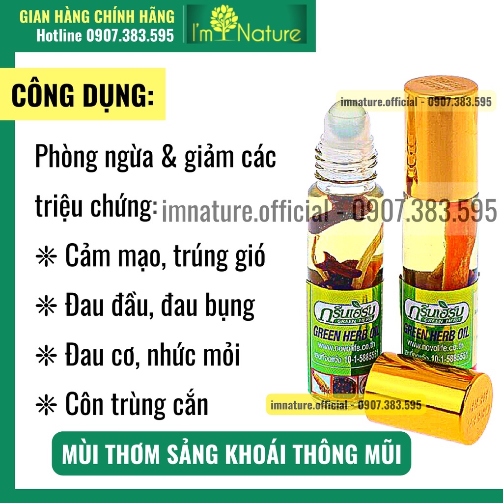 Dầu Nhân Sâm Ginseng Green Herb Oil Thái Lan