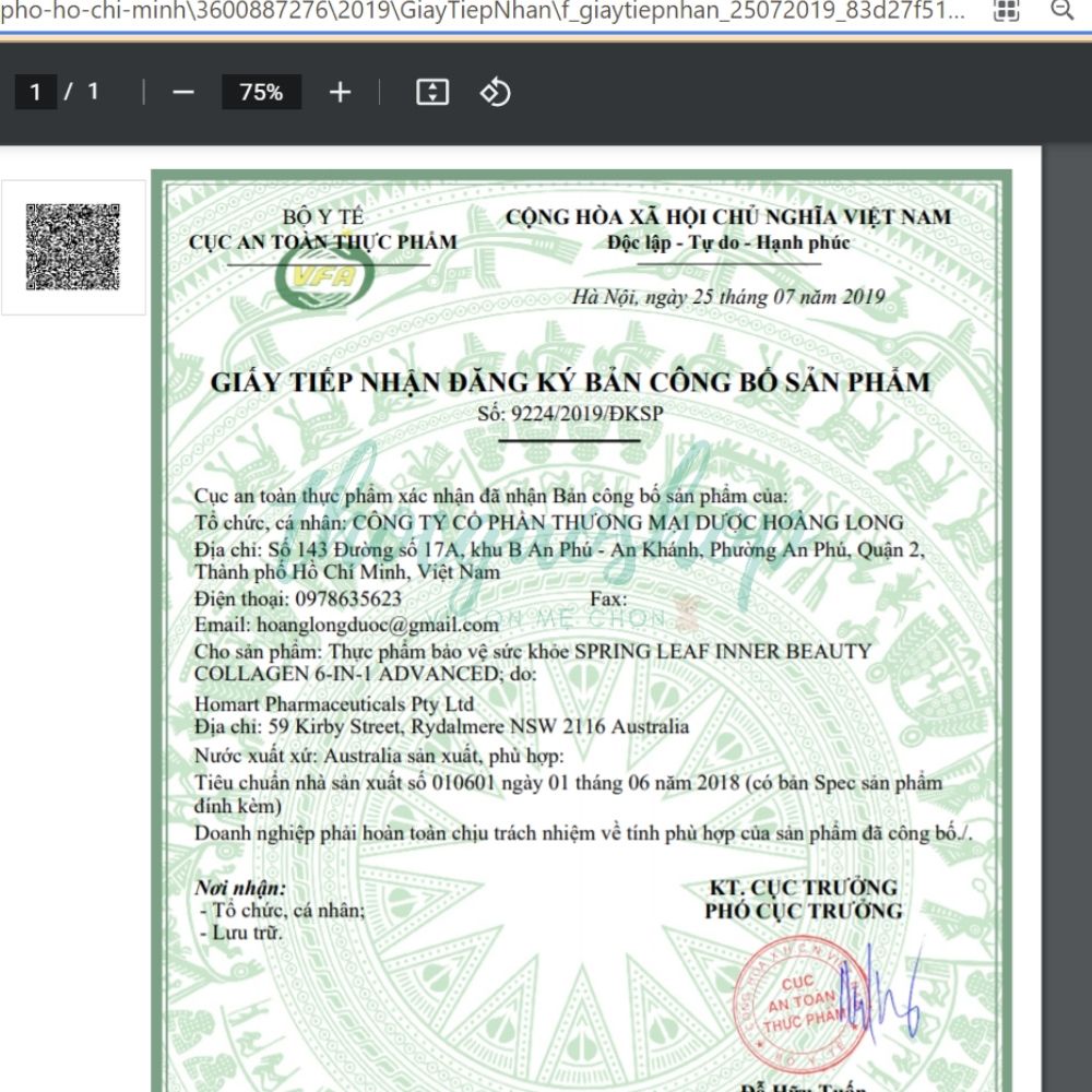 Viên uống bổ sung Collagen Spring Leaf Inner Beauty Collagen 6in1 advance giúp làm đẹp da giảm thâm nám 90/180 viên Úc