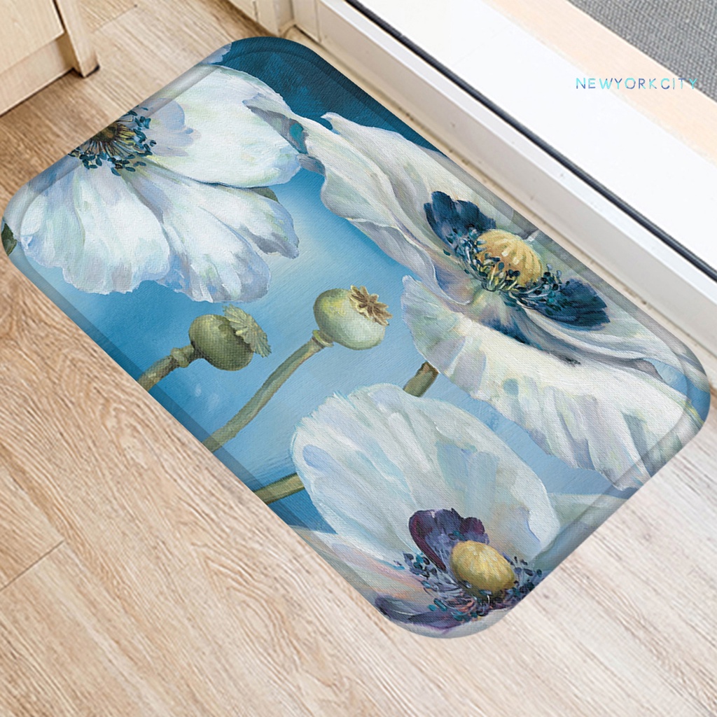 Thảm Lót Sàn Nhà Họa Tiết Bông Hoa Màu Sắc Tươi Sáng Tiện Dụng Cho Dorm