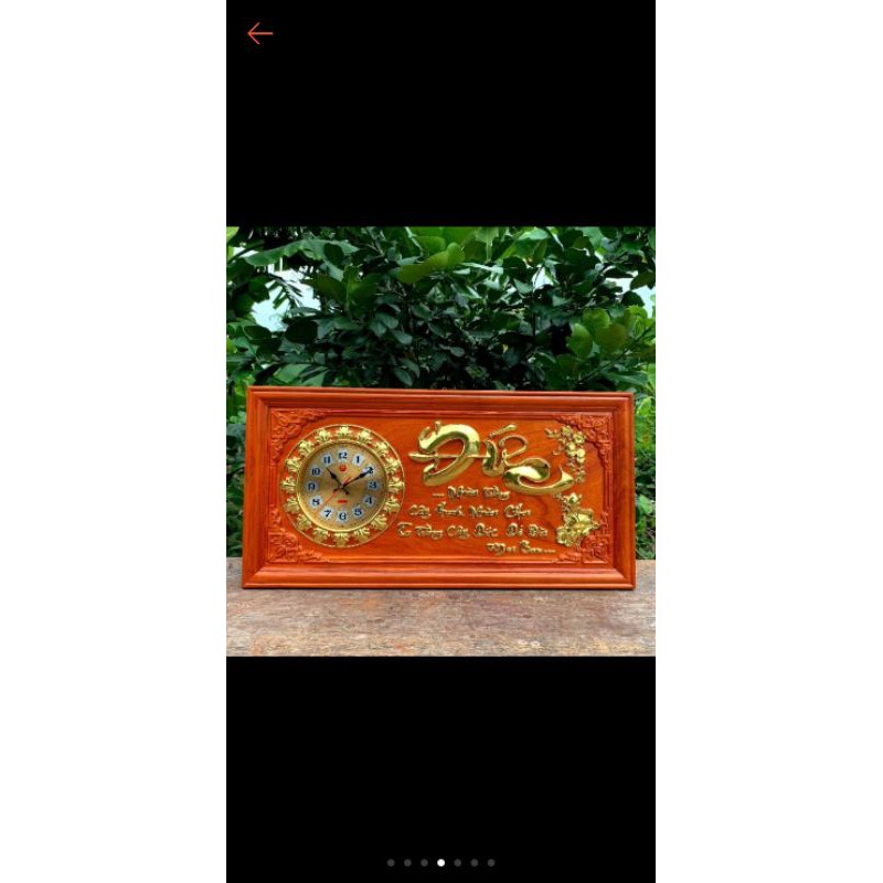 Tranh đồng hồ treo tường gỗ hương