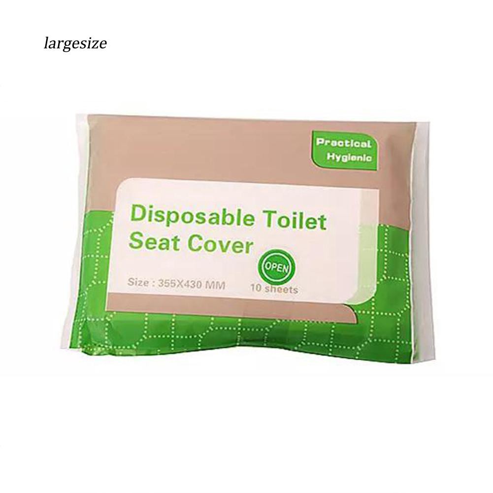 10 tấm giấy lót bệ ngồi toilet dùng 1 lần tiện lợi