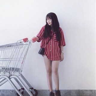 Áo sơ mi kẻ sọc ngắn tay