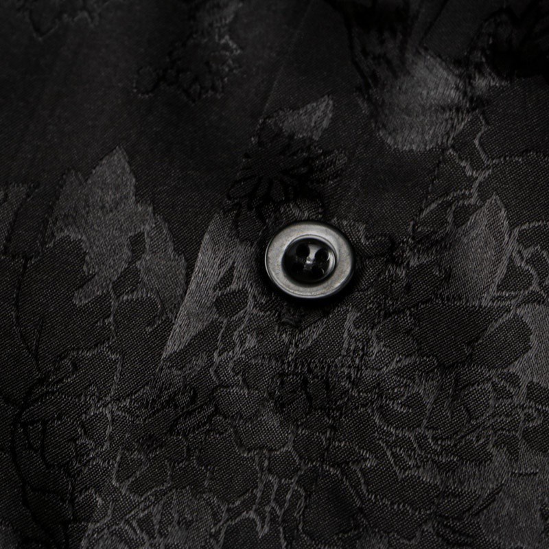 Áo Sơ Mi Nam Dài Tay Cổ Bẻ Màu Đen Trơn Thời Trang