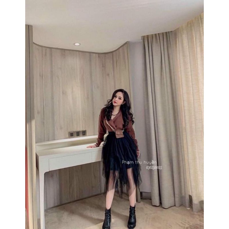 Chân váy xòe tầng hot hit