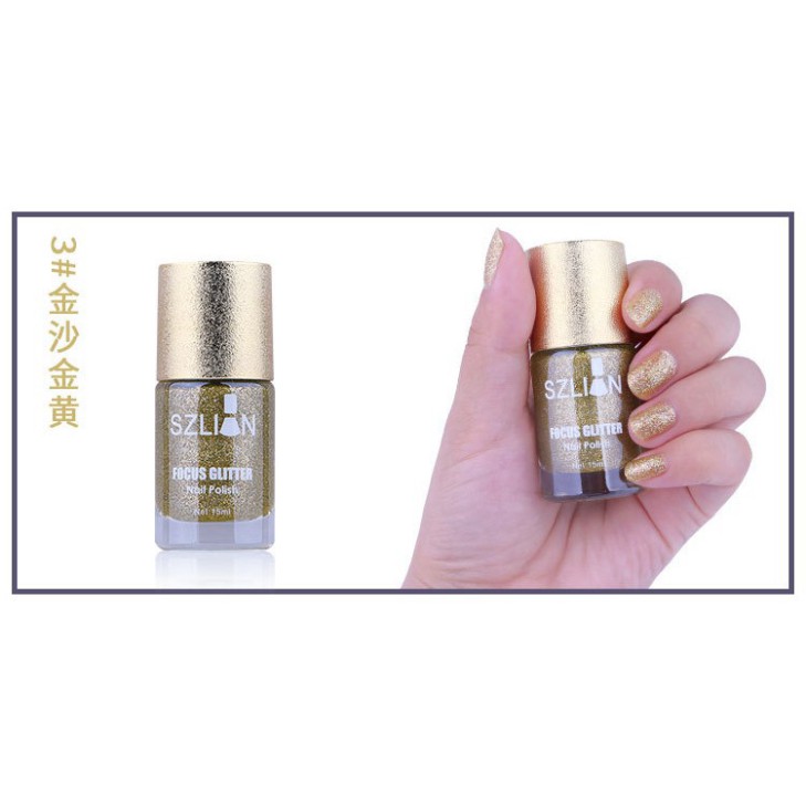 Sơn móng tay KIM TUYẾN cực kỳ sang chảnh SZLIAN Cao cấp 15ML