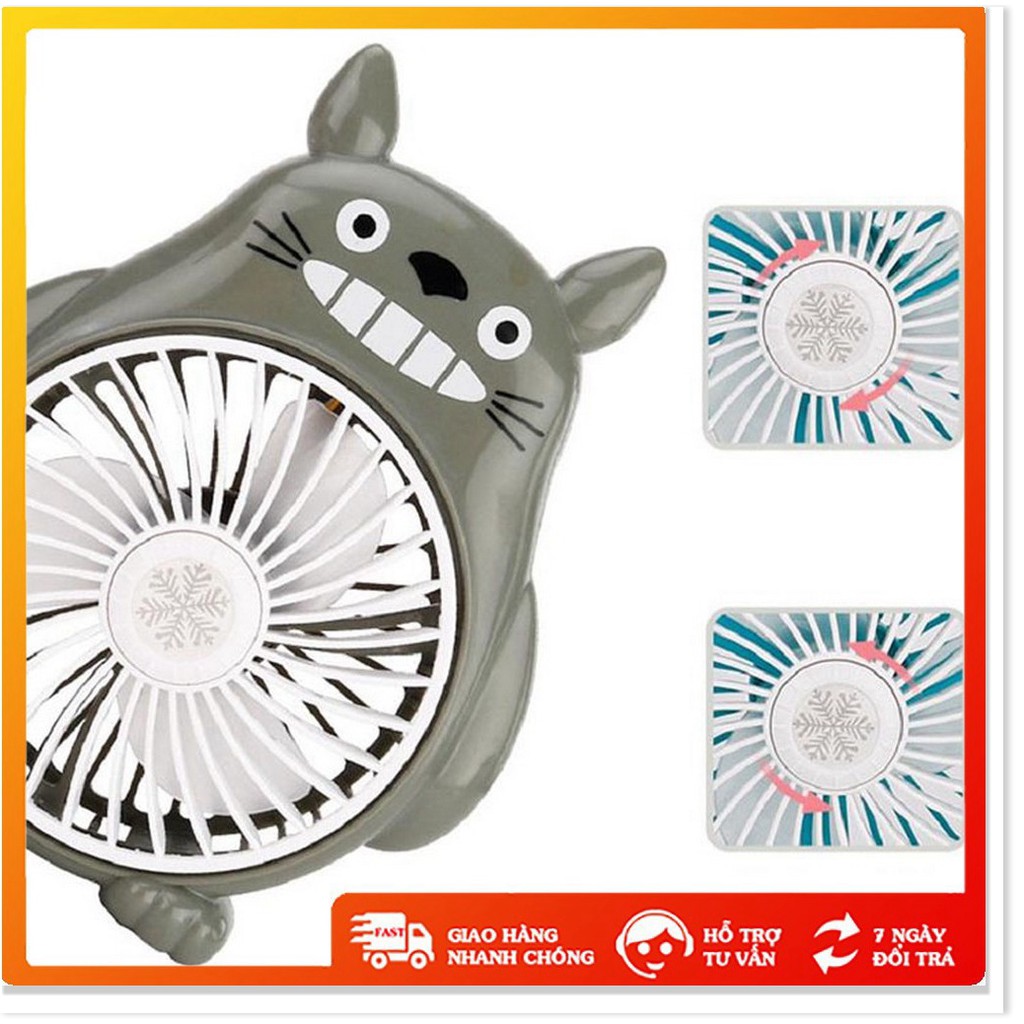 Quạt mini để bàn hình thú dễ thương tích điện chất liệu nhựa