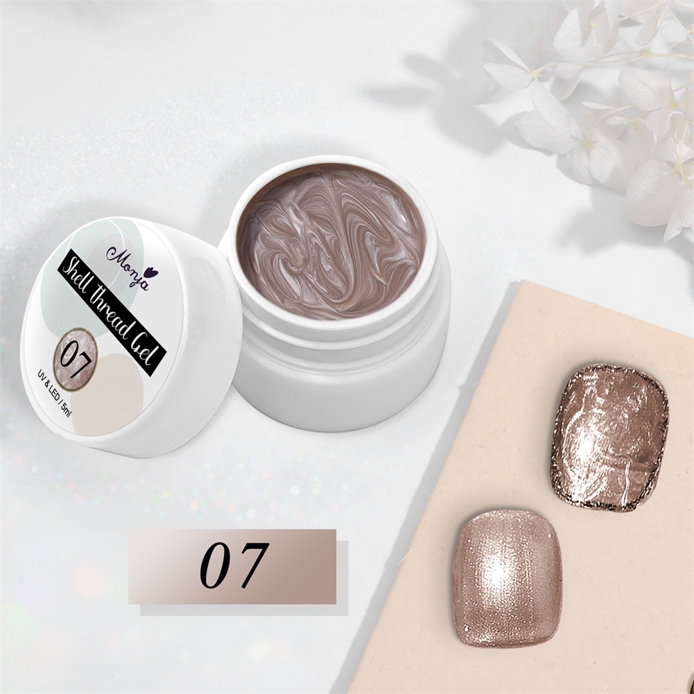 Gel Sơn Móng Tay Monja 8 Màu Vỏ Sò Ngọc Trai Cực Quang