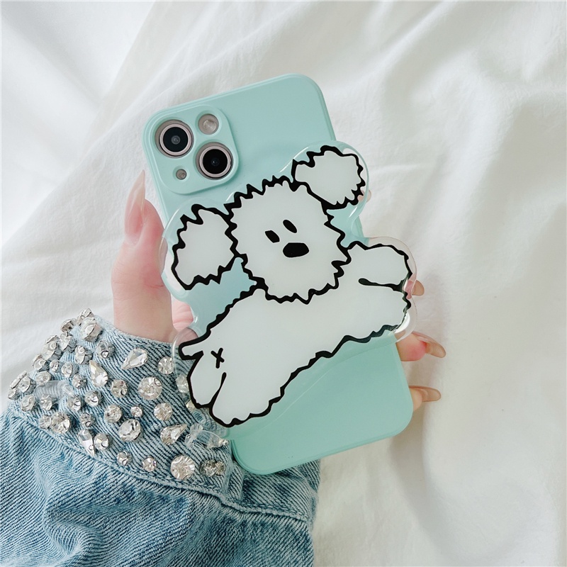 Ốp Điện Thoại TPU Mềm Có Giá Đỡ Hình Chú Cún Cho Samsung A6 A7 A8 A9 2018 A6 A8 Plus J2 Prime J3 Pro J4 J5 J6 J7 M31S M11 A11