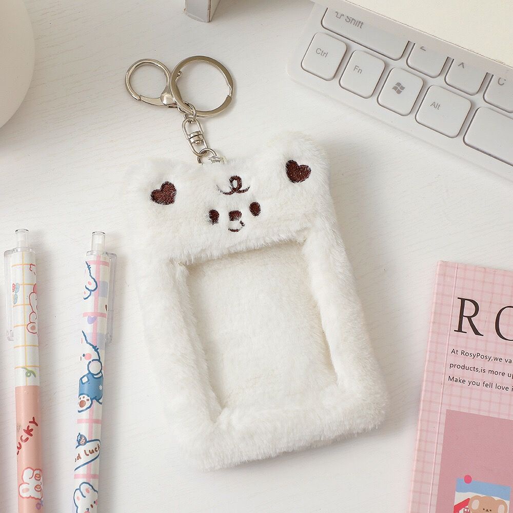 Móc Khóa Gấu Nhồi Bông Dễ Thương Phong Cách Hàn Quốc