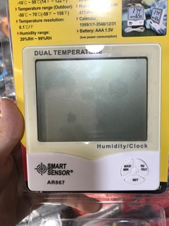 Đồng hồ đo độ ẩm và nhiệt độ Smart Sensor AR867