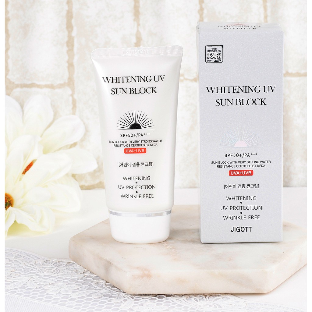 Kem chống nắng Whitening UV (UVA+UVB) Sun Block JIGOTT (Dùng được cho trẻ em) 70ml | BigBuy360 - bigbuy360.vn