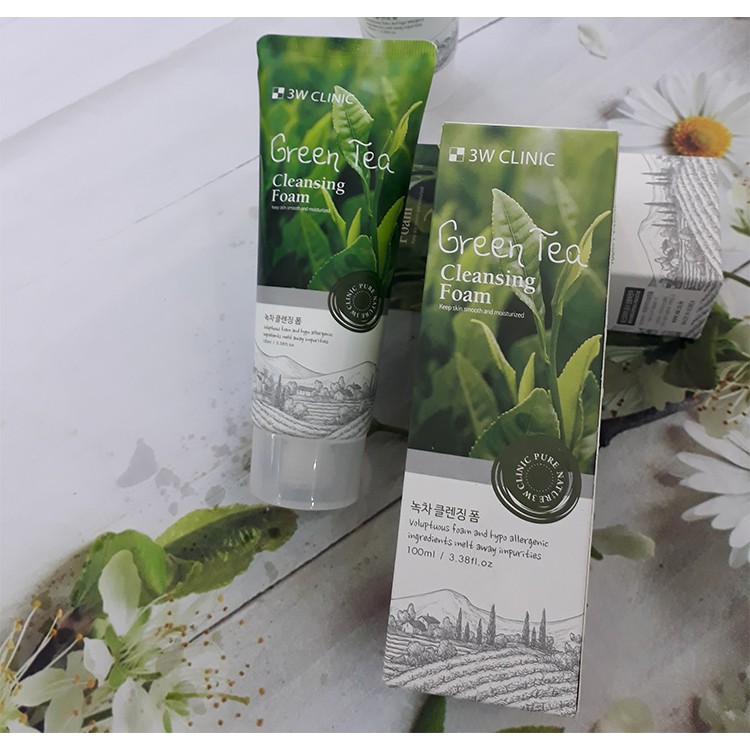 Sữa rửa mặt 💖FREESHIP💖 Sữa rửa mặt Trà xanh 3W CLINIC giảm mụn kiểm soát dầu | BigBuy360 - bigbuy360.vn