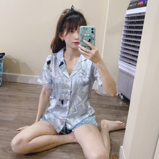 Pijama lụa đùi