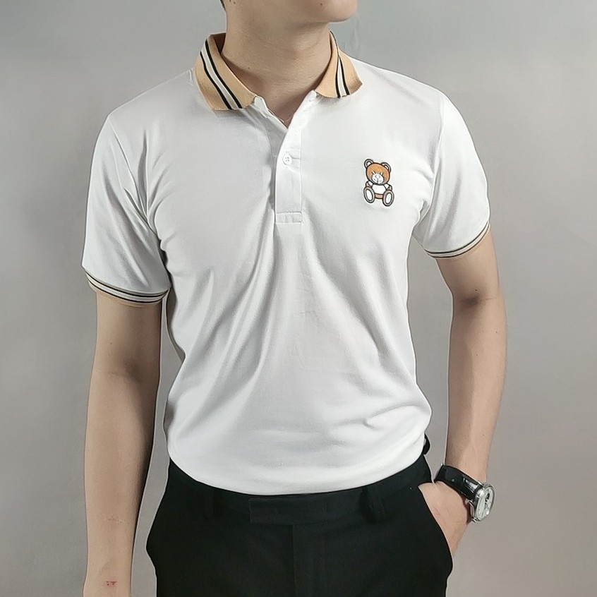 Áo thun nam Polo ngắn tay có cổ họa tiết đơn giản lịch lãm!!! | BigBuy360 - bigbuy360.vn