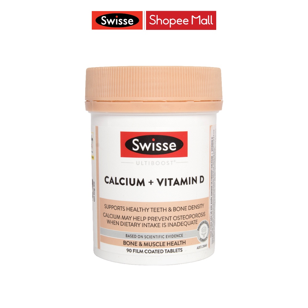 Viên Uống Bổ Sung Canxi Swisse Calcium & Vitamin D Ultiboost 90 Viên