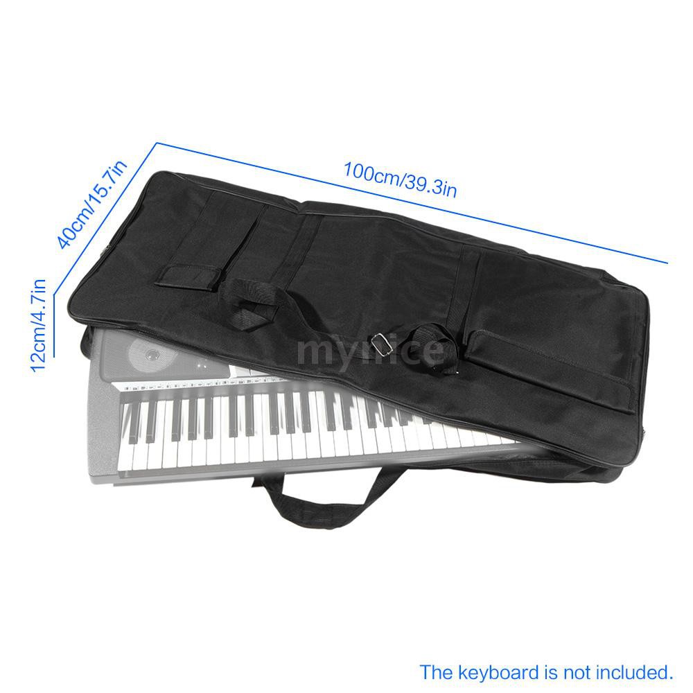 Bao đựng đàn piano Organ điện 61 phím với khóa kéo đôi an toàn kích thước 39.3" x 15.7" chất liệu vải PE 600D êm ái