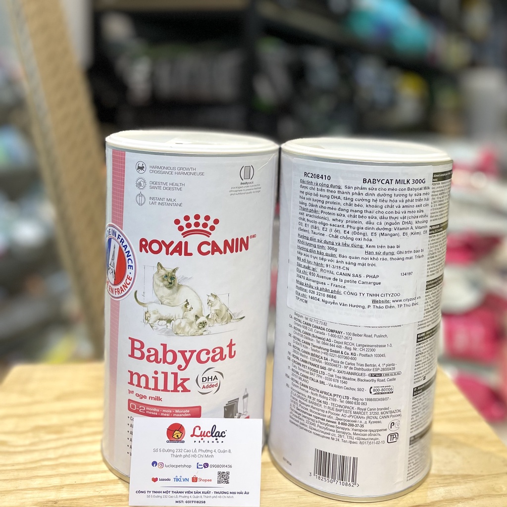 Sữa bột Royal Canin Babycat Milk cho Mèo con - Hộp 300g chính hãng