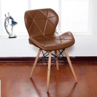 Ghế EAMES nâu tựa cánh bướm da simili cao cấp