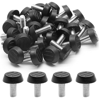 Chân tăng chỉnh 3 sọc m6, đế 21x5mm, màu đen