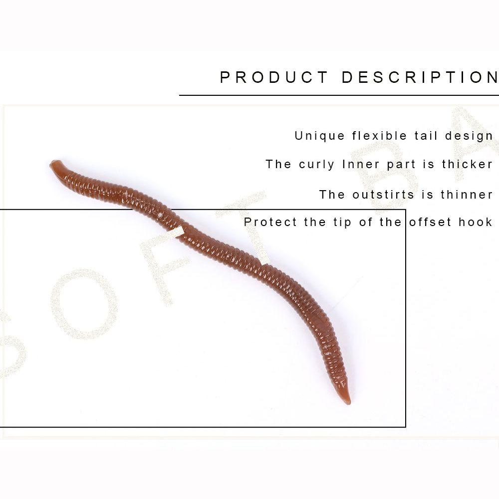 Set 30 Mồi Câu Cá Giả Hình Giun Đỏ 7.5cm