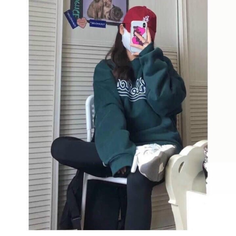 Áo Sweater Nam/ Nữ/ Unisex ATHLETIC Xanh Rêu - freesize