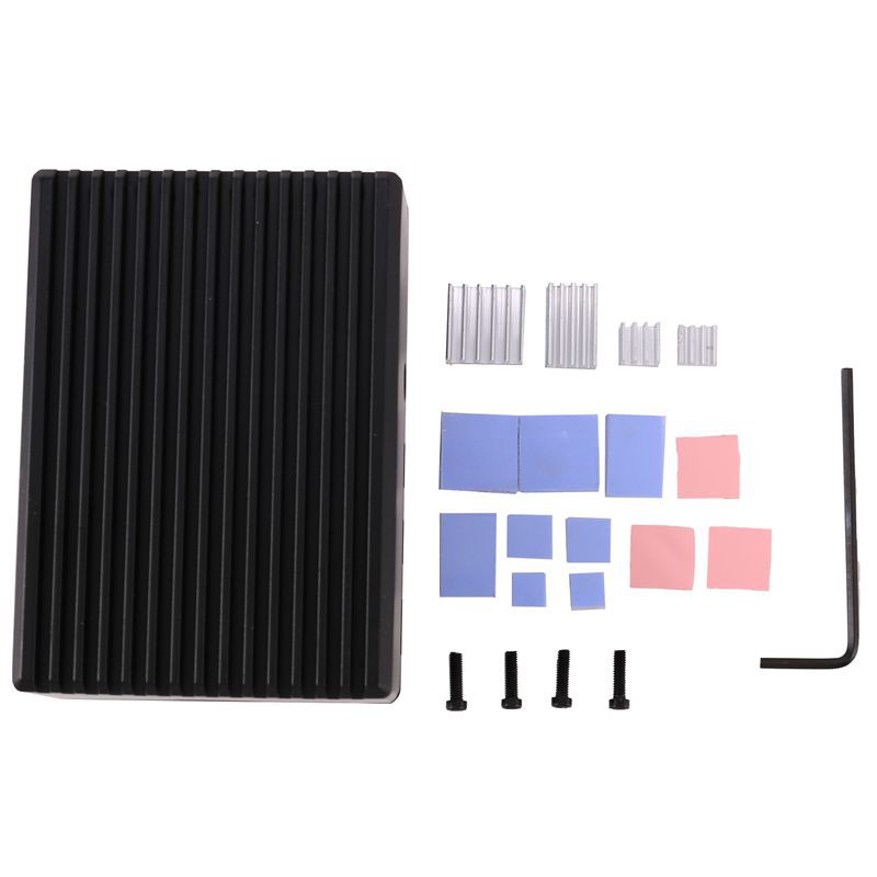 Vỏ Kim Loại Màu Đen Chất Lượng Cao Cho Raspberry Pi 4b Pi 4 El B | BigBuy360 - bigbuy360.vn