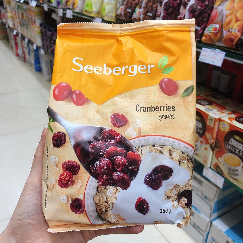 Nam việt quất Seeberger Cranberries 350g - Đức