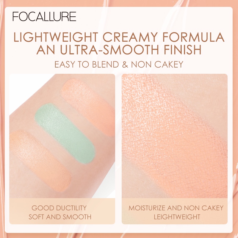 Bảng Kem Che Khuyết Điểm Focallure 5 Màu Chống Nước Lâu Trôi