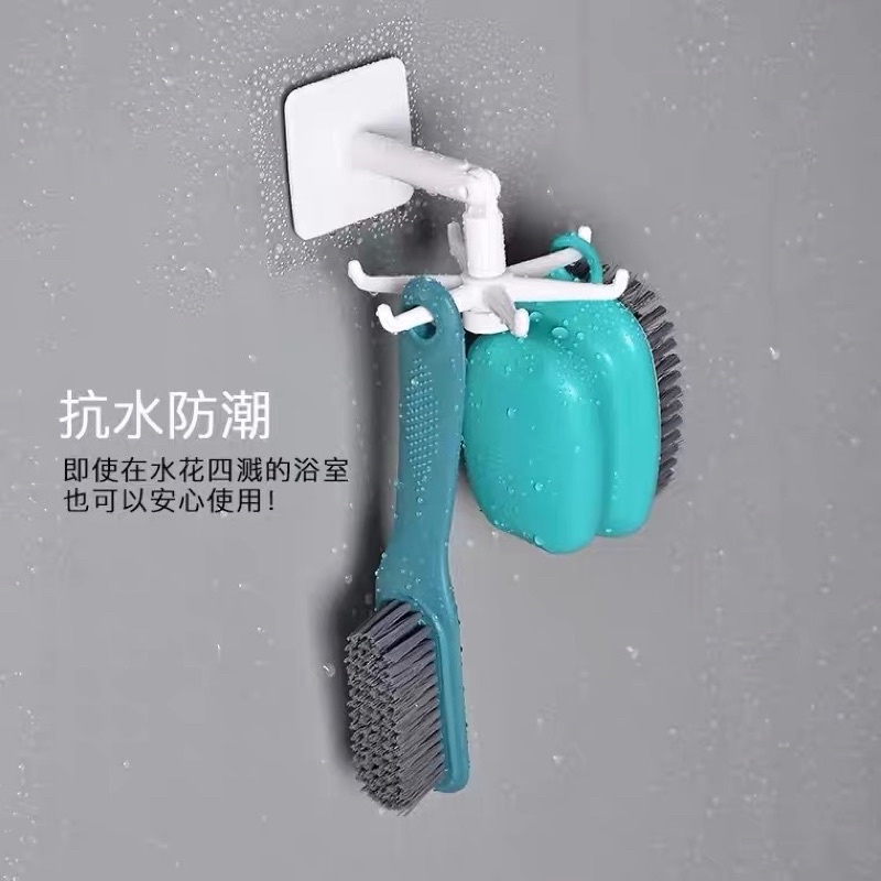 Móc Treo Đồ Dán Tường Đa Năng 6 Nhánh Xoay 360 độ