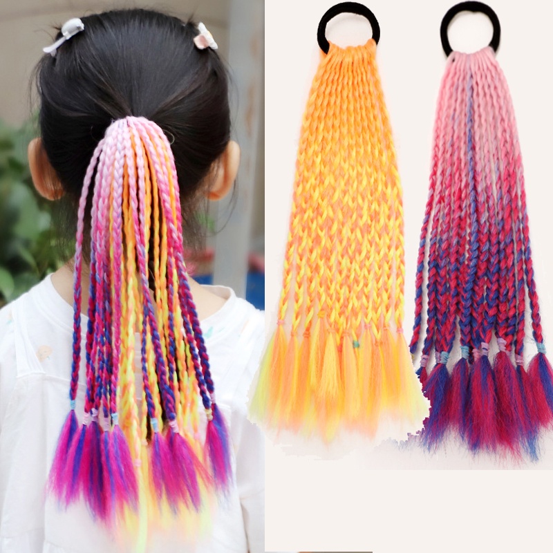 Tóc giả đuôi ngựa Wigsin nhiều màu sắc cho bé gái