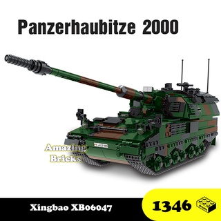 Đồ chơi Lắp Ráp Xe Tăng Đức Panzerhaubitze 2000, XB06047 Amored Tank Xếp hình thông minh [1346 Mảnh ghép]