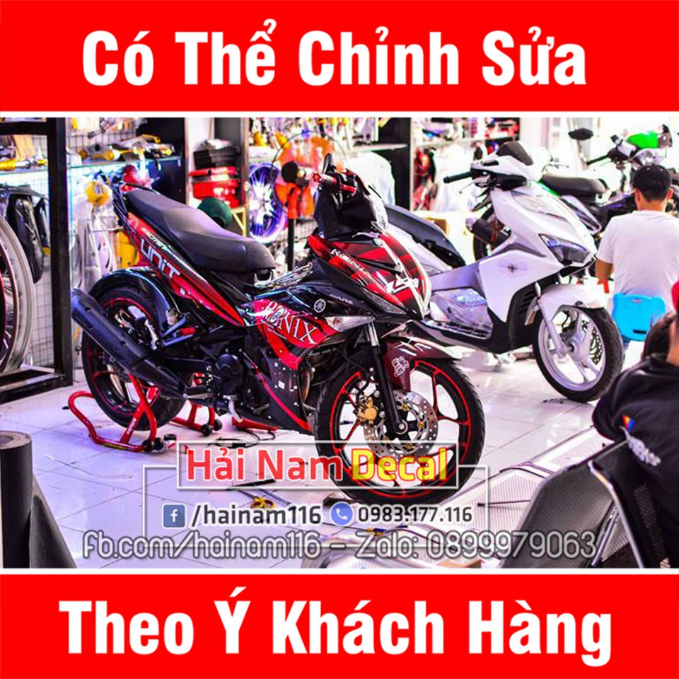 Tem Trùm Exciter 150 Đỏ Đen Unit