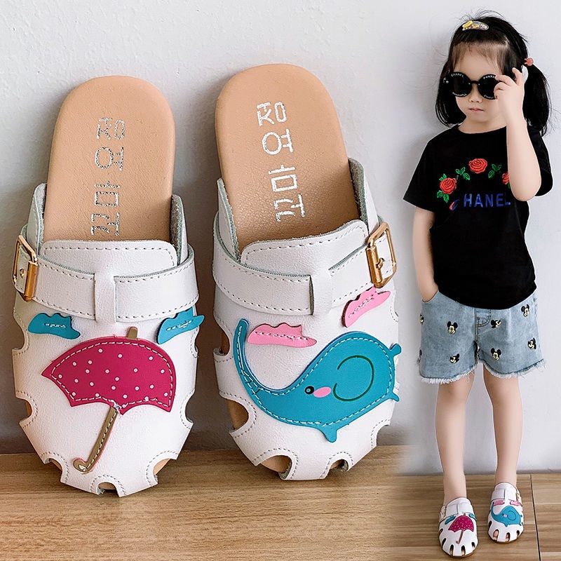 Dép Sandal Đế Mềm Chống Trượt Phong Cách Hàn Quốc Cho Bé Gái