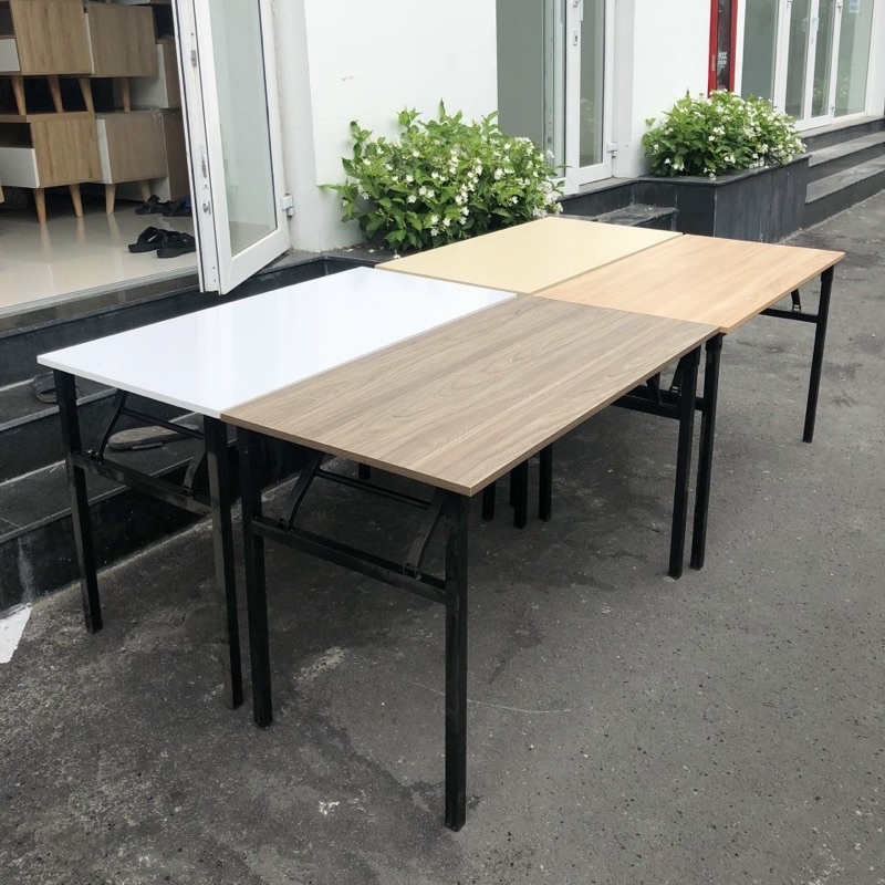 Bàn làm việc gấp gọn văn phòng cao cấp khung sắt sơn tĩnh điện chống gĩ hiện đại Nội Thất Hoàn Phương Sài Gòn