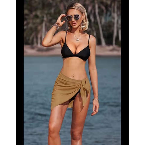 Khăn Choàng Choàng Bikini Màu Trơn Thời Trang Đi Biển Quyến Rũ