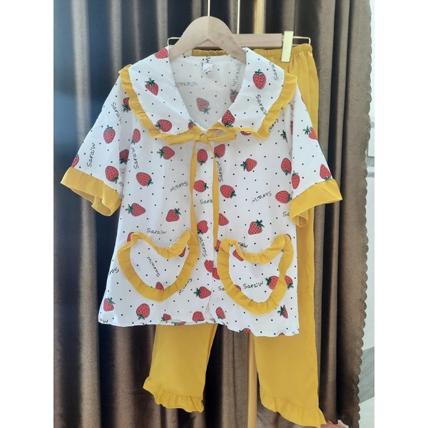 Bộ Pijama Tiểu Thư Dâu Siêu Xinh | BigBuy360 - bigbuy360.vn