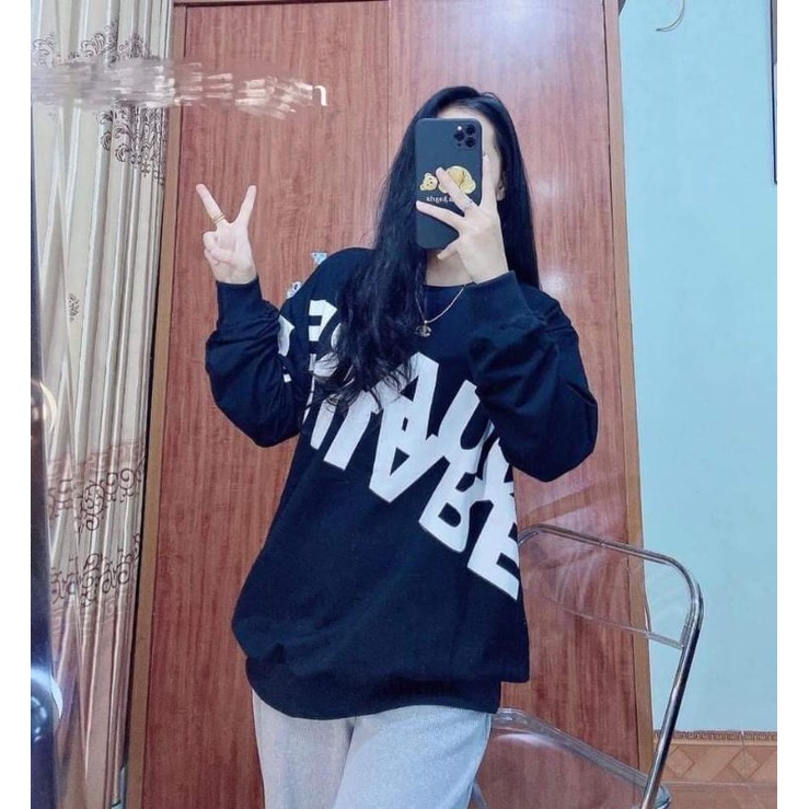 áo nỉ bông cotton freesize <65kg, hàng lót bông siêu đẹp | BigBuy360 - bigbuy360.vn