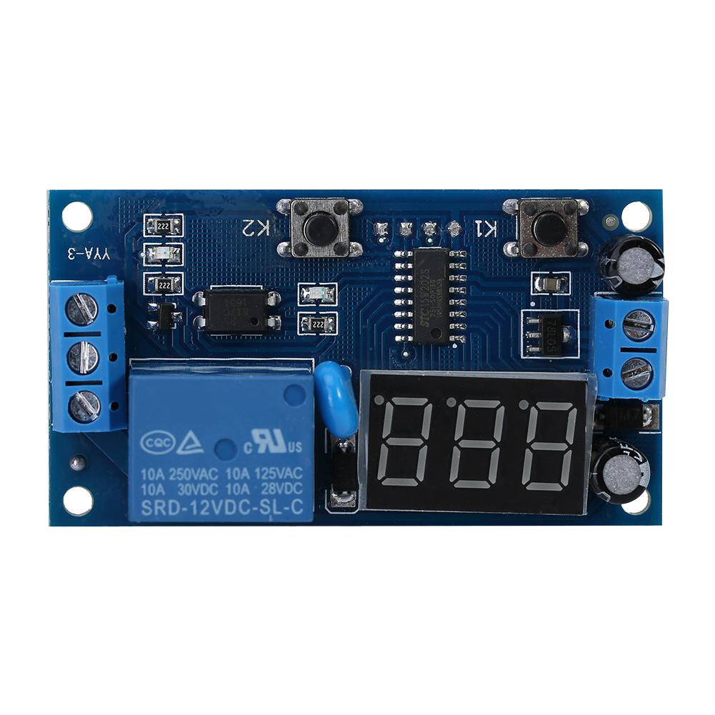 DC 12V Cycle Delay Timer Switch Adjustable Relay Module Board Infinite Loop with LED Display