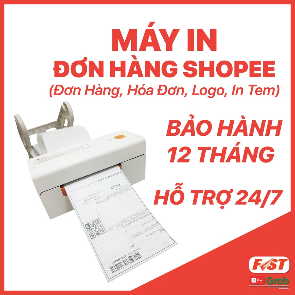 [Hỏa Tốc] Máy In Đơn Hàng Shopee, Máy in Nhiệt FAST in Đơn TMĐT A6, A7, Mã Vạch, Tem, Logo / Dùng Giấy In Nhiệt Tự Dính