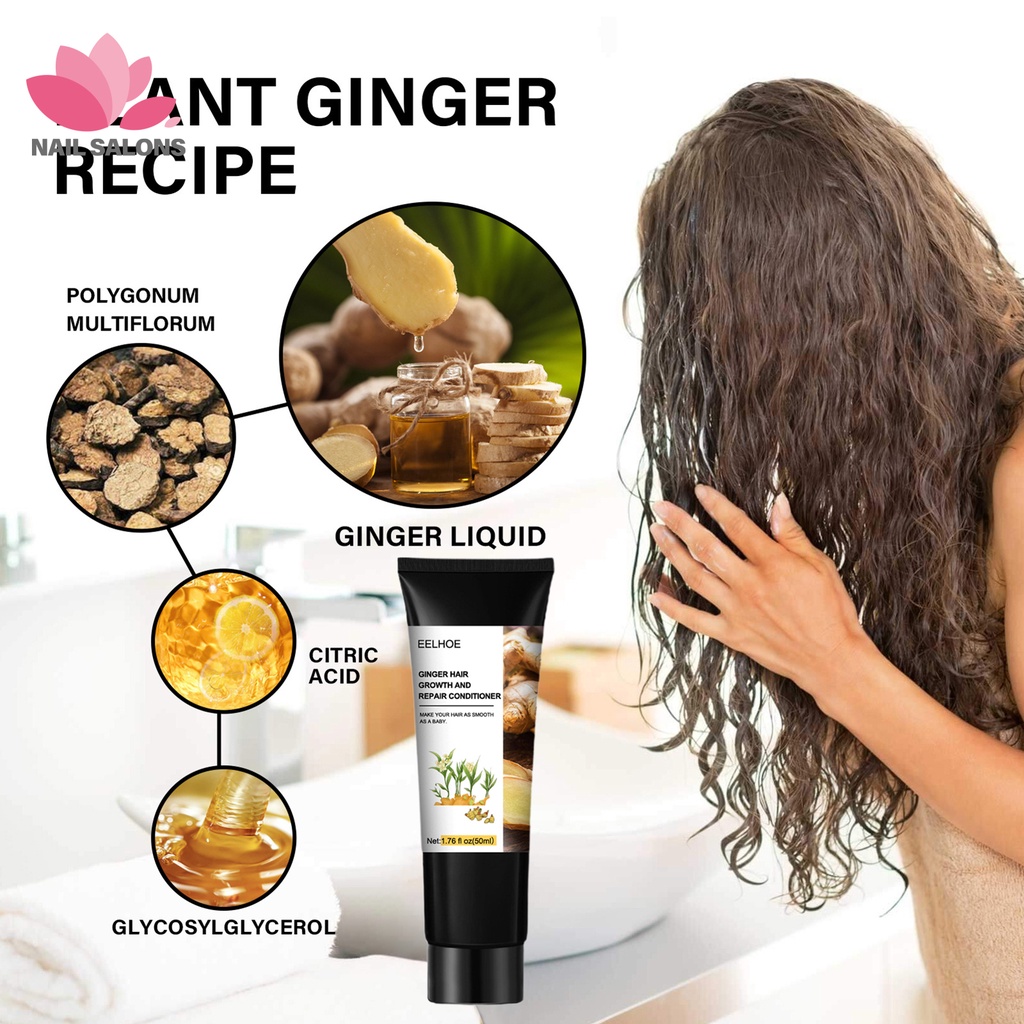 [BK] Compact Hair Building Conditioner Ginger Soften Hair Scalp Care Growth Conditioner Easy to Maintain for Salon