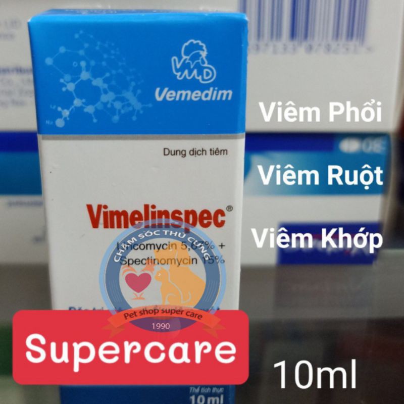 VIMELINSPEC 10ML- KHÒ KHÈ, TIÊU CHẢY CÓ MÁU, VIÊM KHỚP