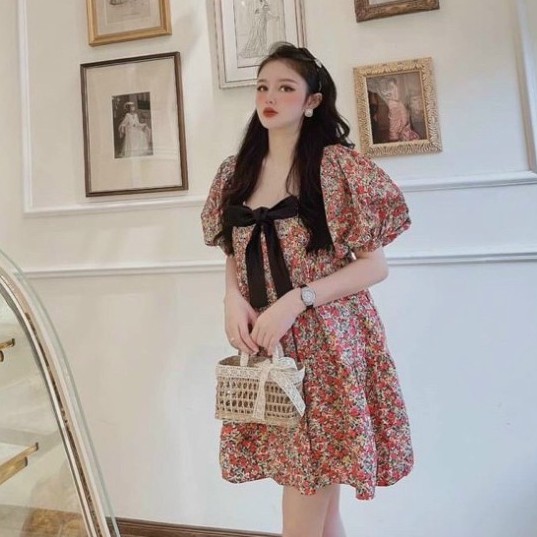 Đầm Babydoll Nữ Hoa Nhí Dáng Xòe Đáng Yêu | BigBuy360 - bigbuy360.vn